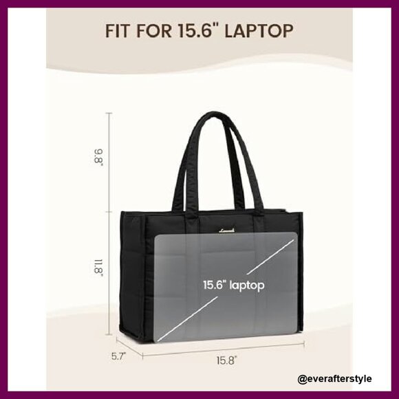 Puffer Tote Bag Quilted Lightweight Casual Shoulder Bag for Work Travel - Picture 4 of 7